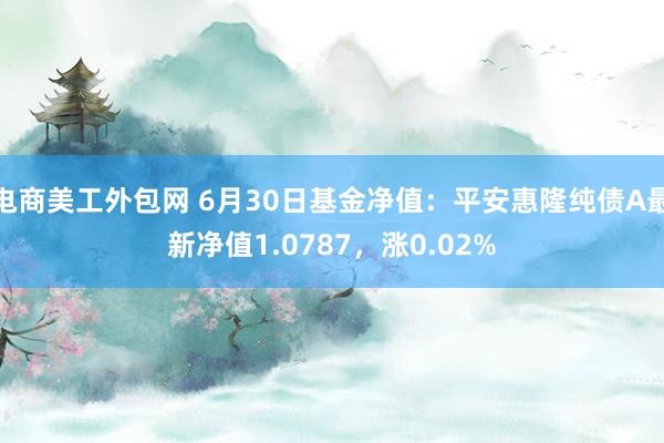 电商美工外包网 6月30日基金净值：平安惠隆纯债A最新净值1.0787，涨0.02%